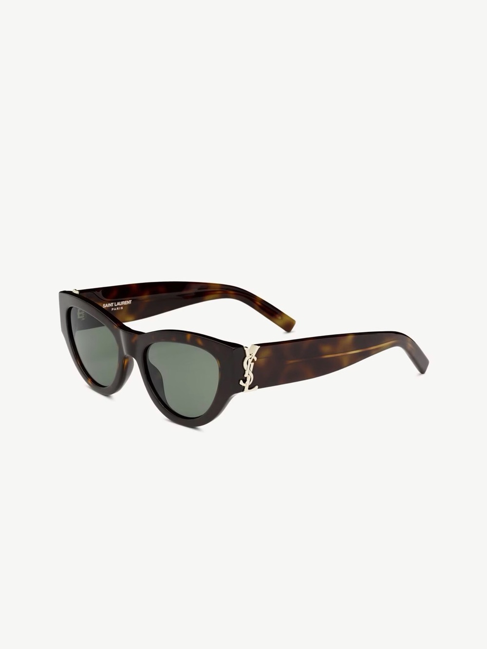 New Saint Laurent Tortoiseshell Cat Eye Sunglasses - Brown - Picture 5 of 9
